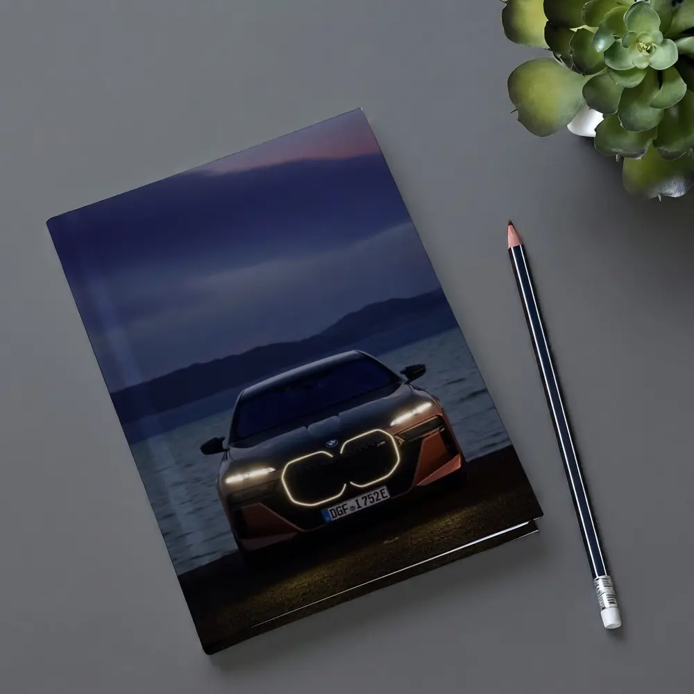 BMW i7 M70 Front View Dusk Lakeside – Notebooks
