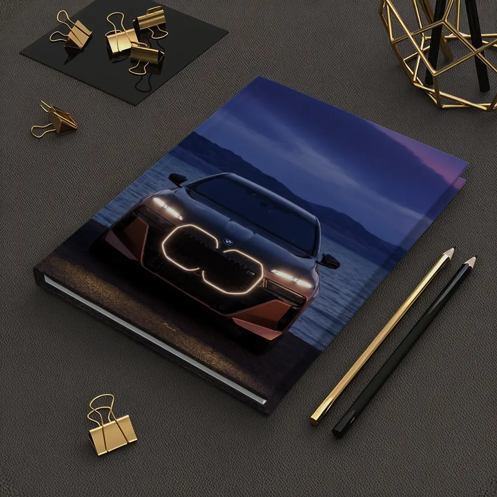 BMW iX Front View Dusk Lakeside – Notebooks