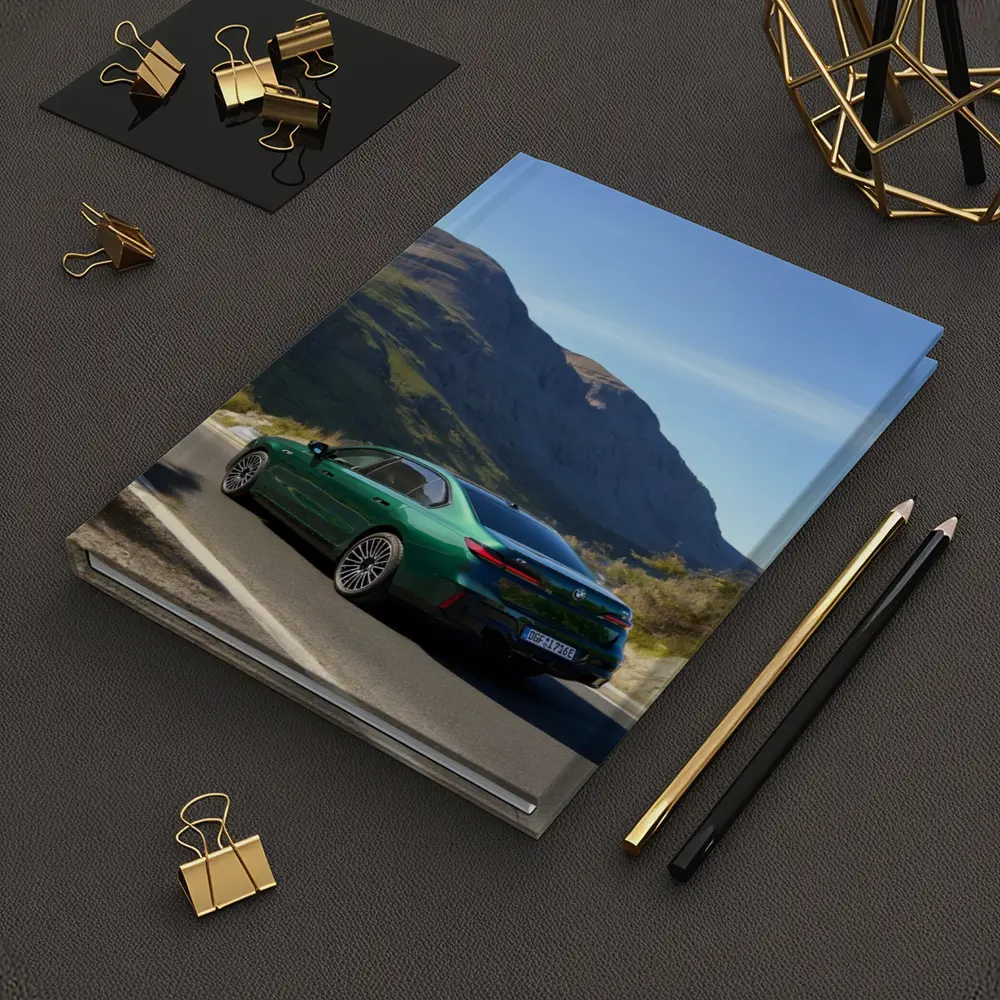 BMW i7 Green Sedan Mountain Road Drive – Notebooks