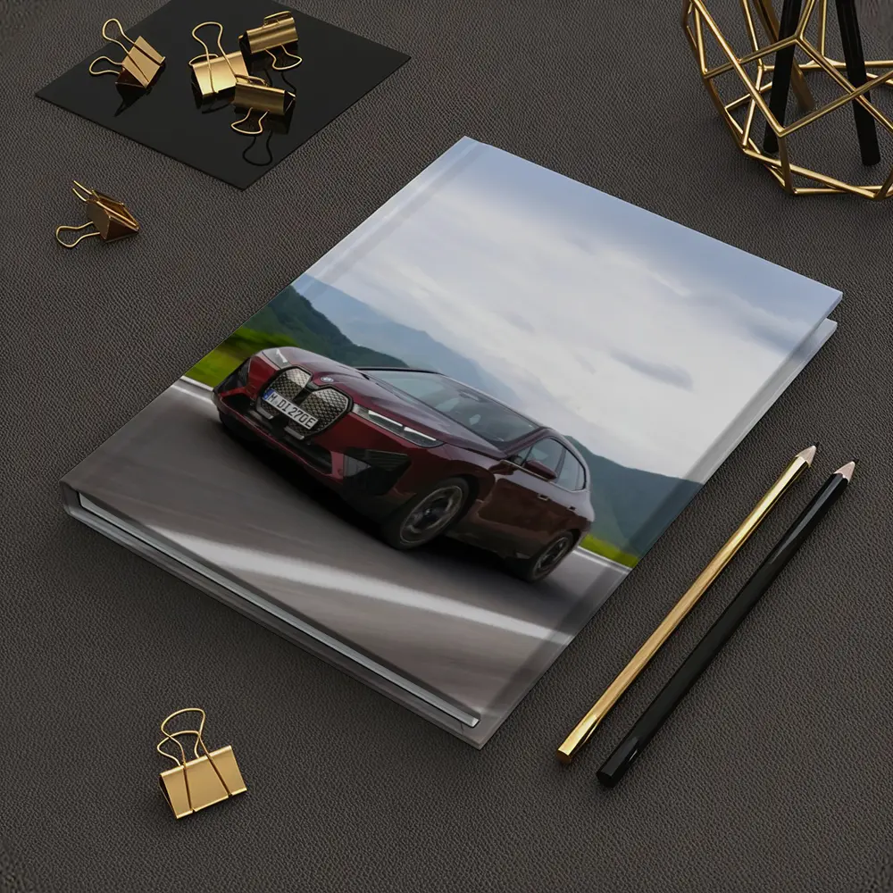 BMW iX Red SUV Mountain Road Drive – Notebooks