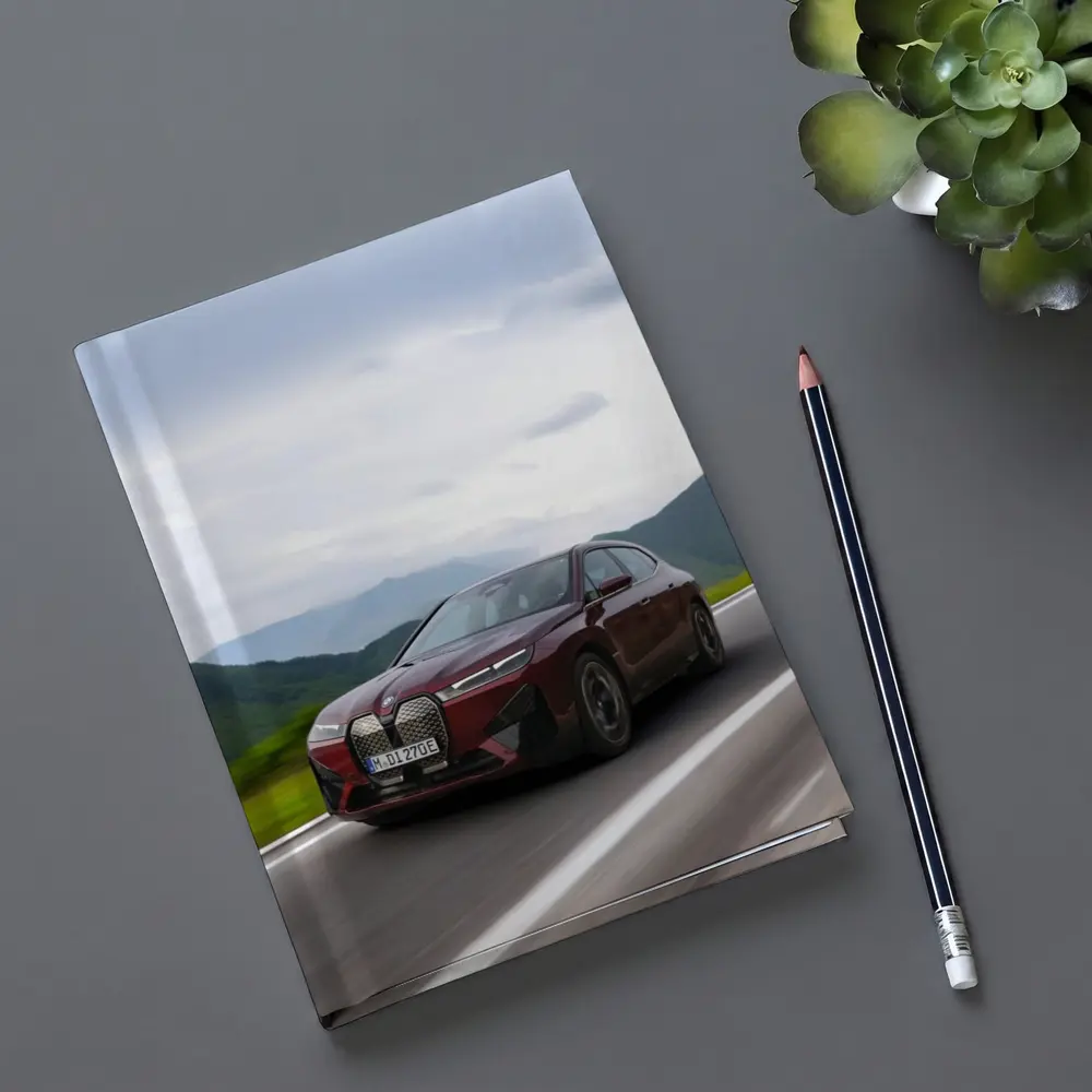 BMW iX Red SUV Mountain Road Drive – Notebooks
