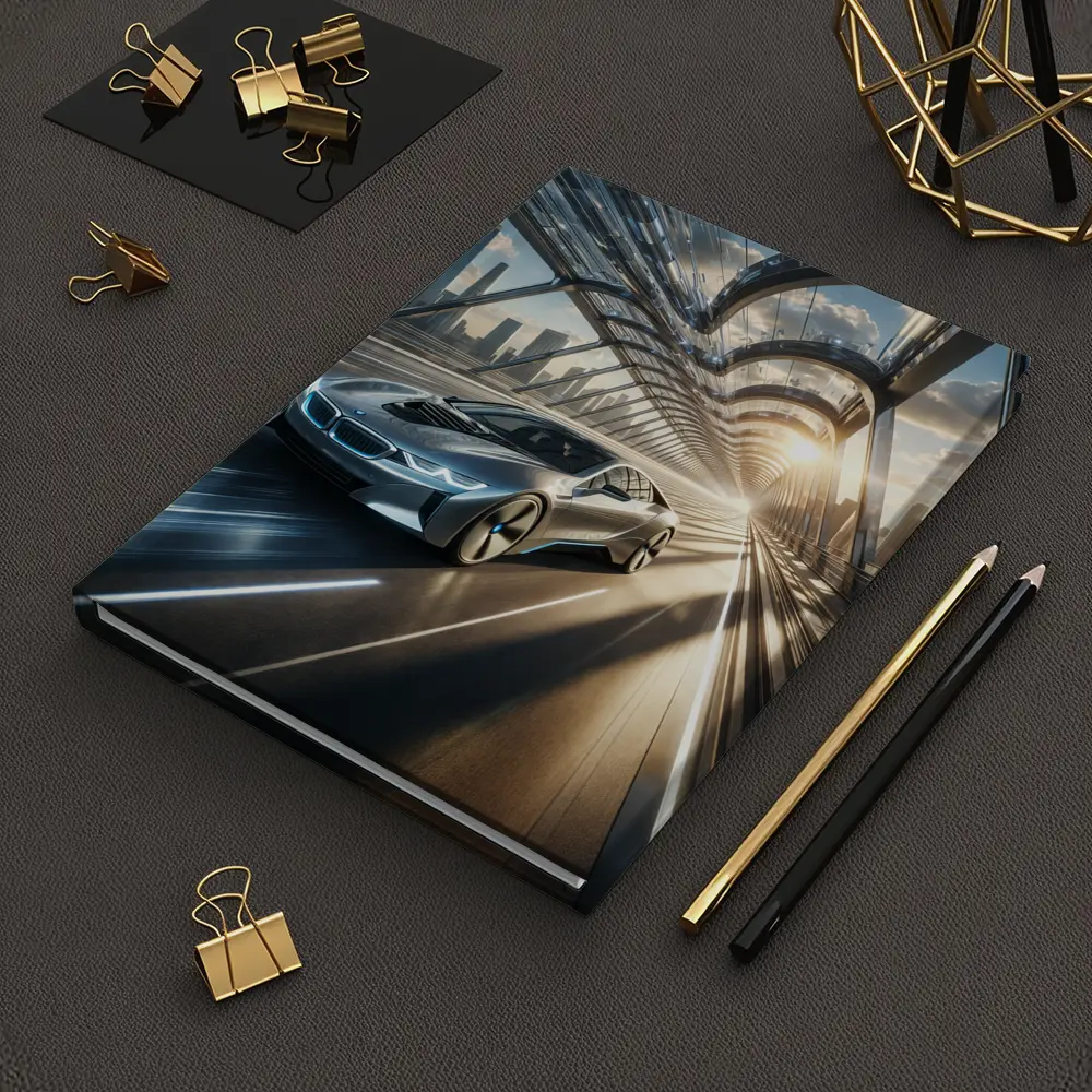 BMW i8 Racing Through Futuristic City Bridge – Notebooks