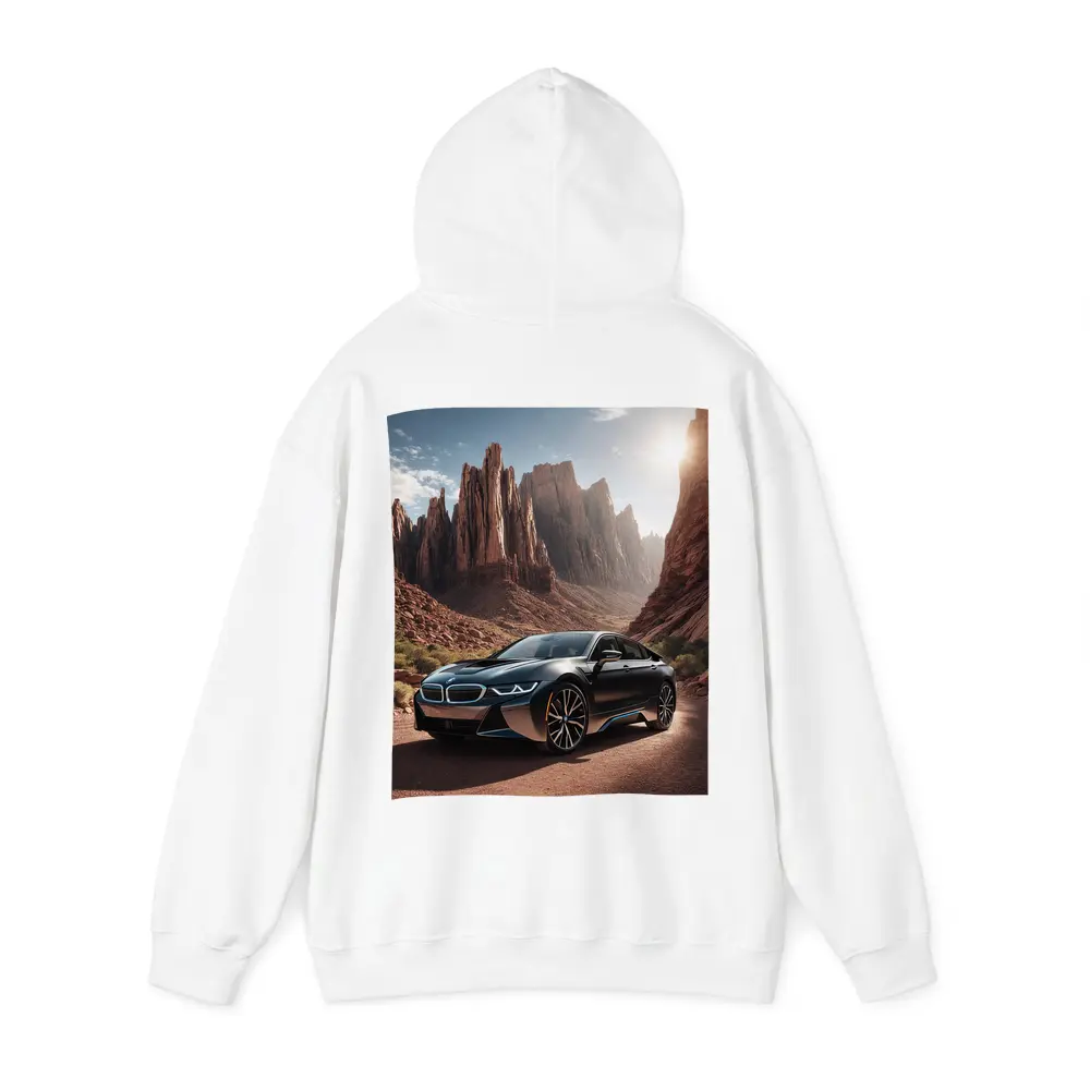BMW i8 Parked in Red Rock Canyon – Hoodies
