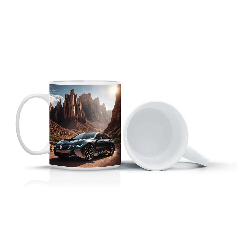 BMW i8 Parked in Red Rock Canyon – Mugs