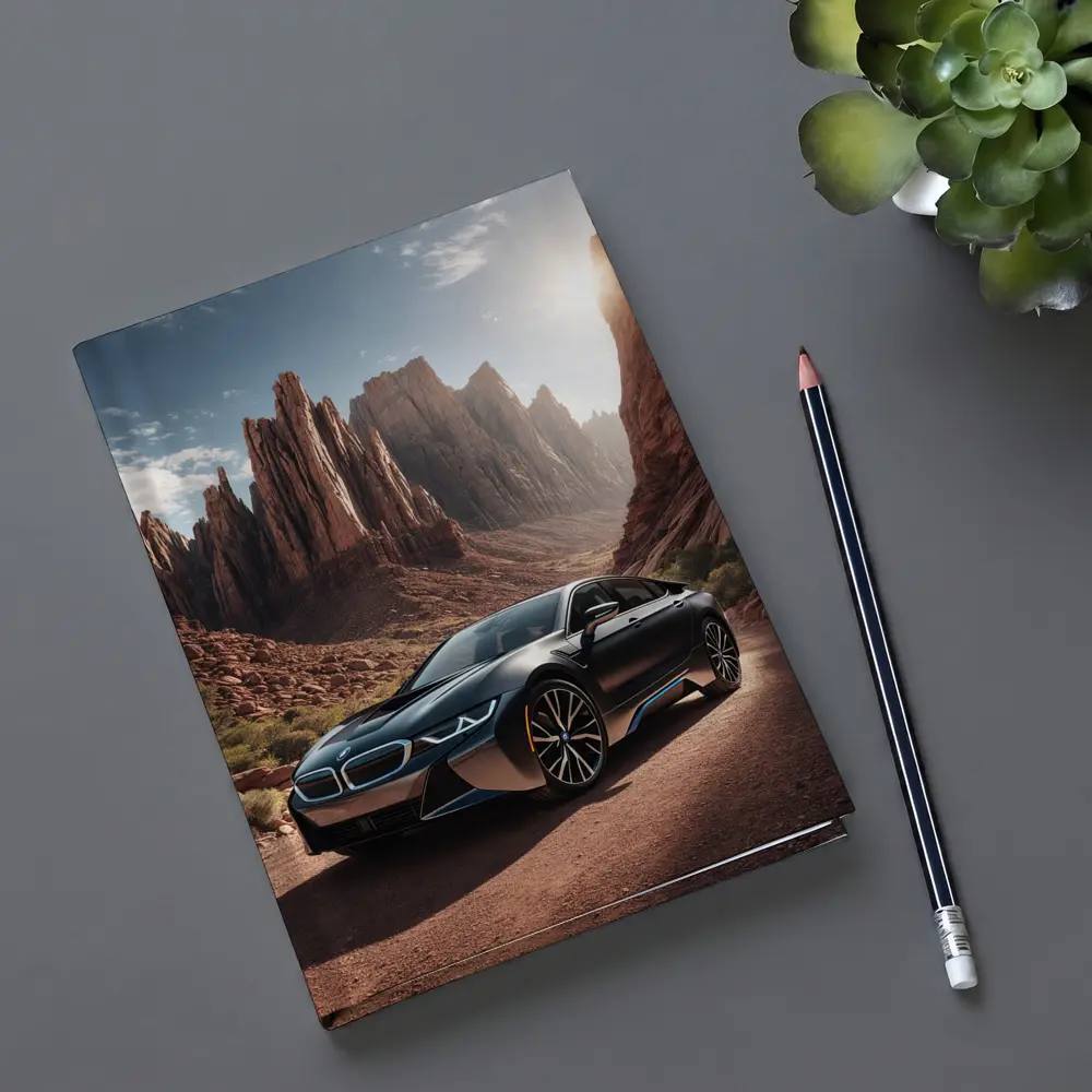 BMW i8 Parked in Red Rock Canyon – Notebooks