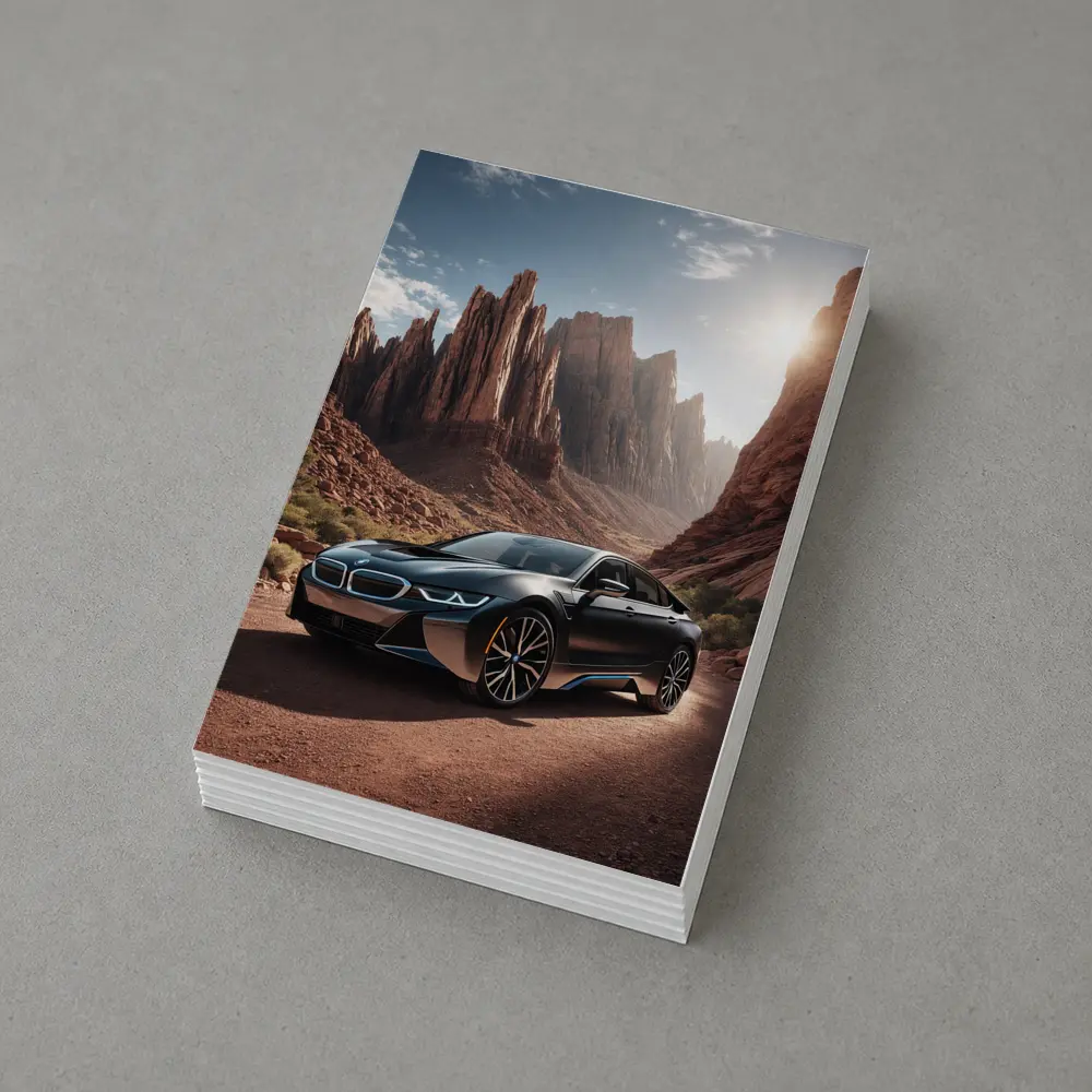 BMW i8 Parked in Red Rock Canyon – Postcards