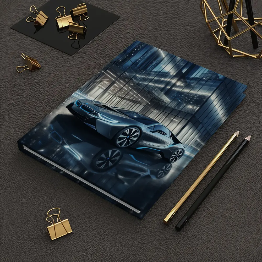 BMW i8 Parked Outside Glass City Building – Notebooks