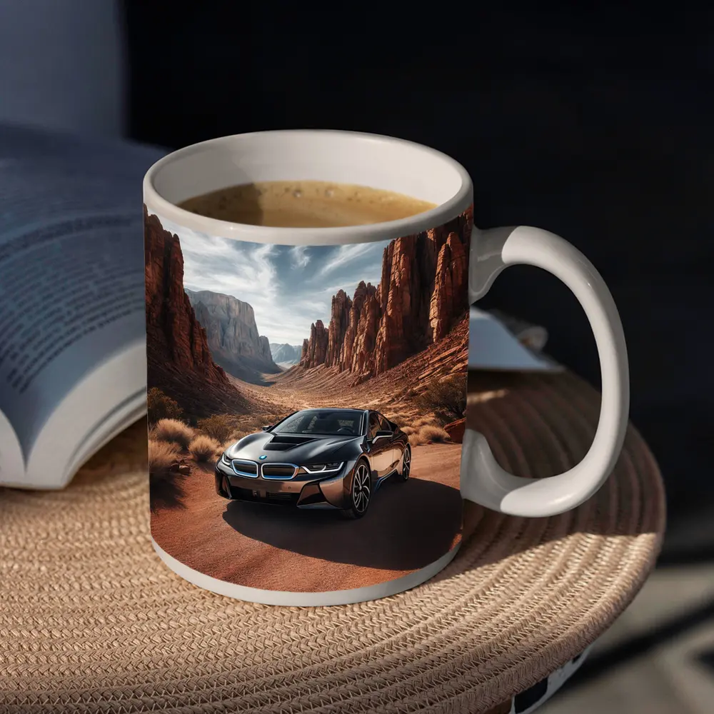 BMW i8 Parked in Red Rock Canyon – Mugs