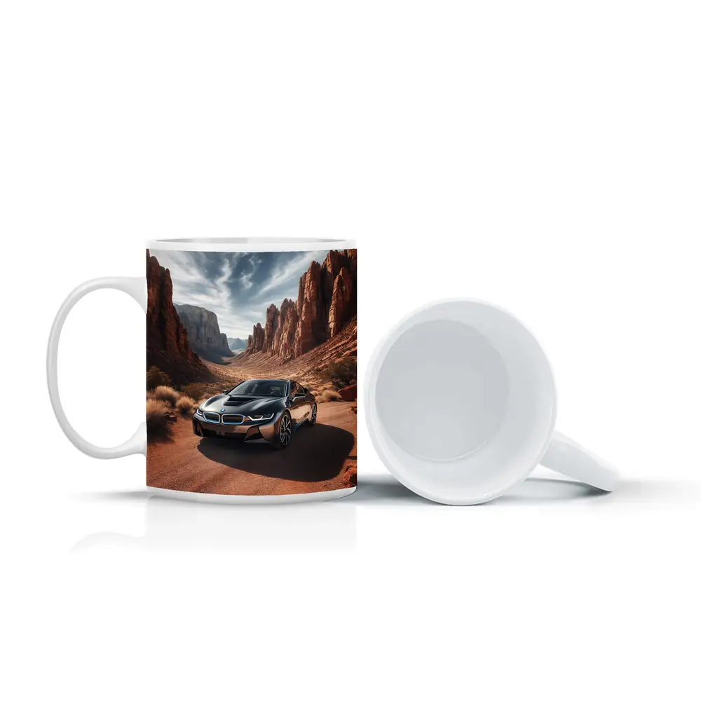 BMW i8 Parked in Red Rock Canyon – Mugs