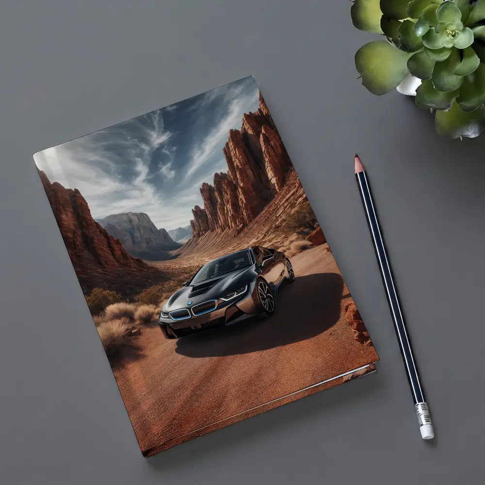 BMW i8 Parked in Red Rock Canyon – Notebooks