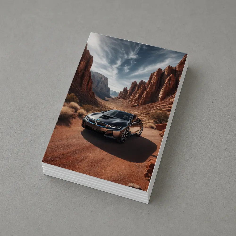 BMW i8 Parked in Red Rock Canyon – Postcards
