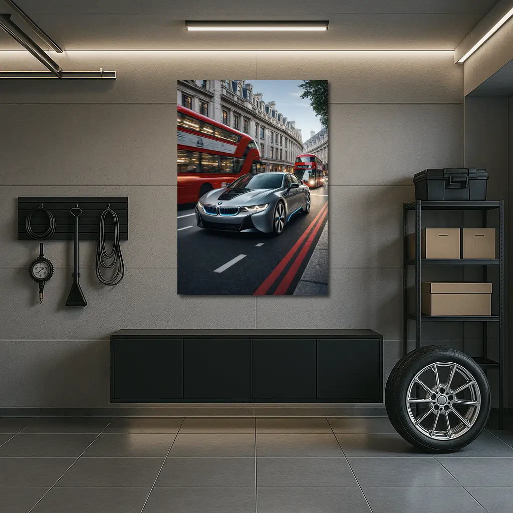 BMW i8 Driving London City Streets – Wall Art