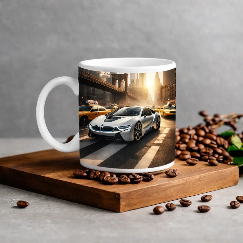 BMW i8 New York City Brooklyn Bridge – Mugs