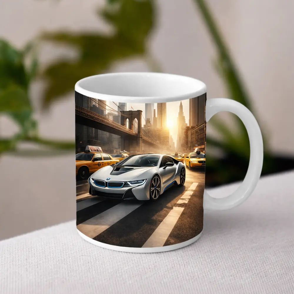 BMW i8 New York City Brooklyn Bridge – Mugs