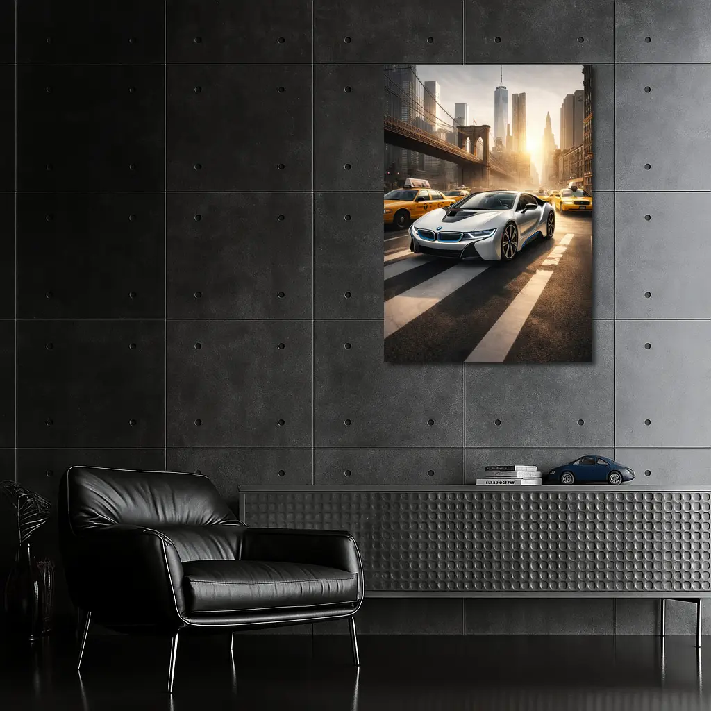 BMW i8 New York City Brooklyn Bridge – Wall Art