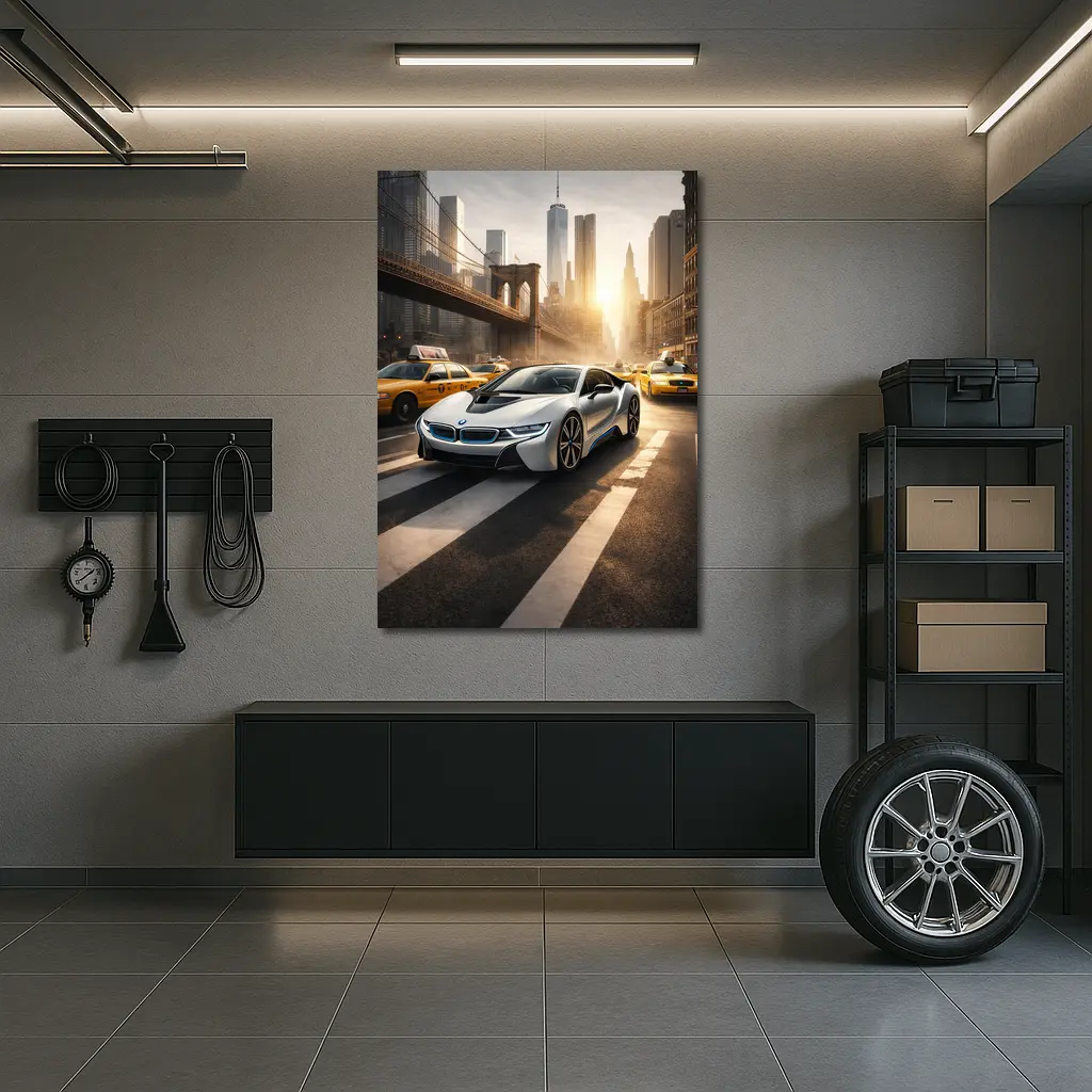 BMW i8 New York City Brooklyn Bridge – Wall Art
