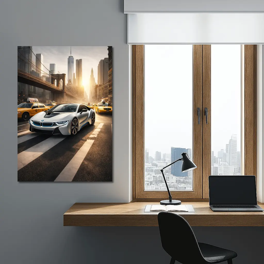 BMW i8 New York City Brooklyn Bridge – Wall Art
