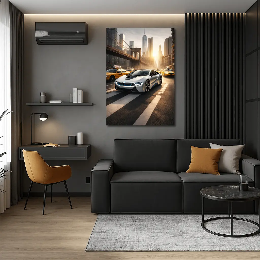 BMW i8 New York City Brooklyn Bridge – Wall Art