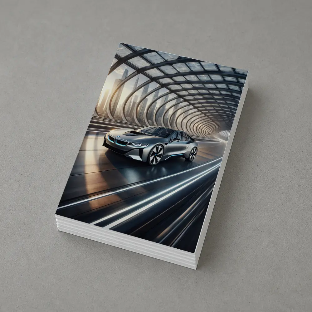 BMW i8 Driving Through Futuristic Glass Tunnel – Postcards