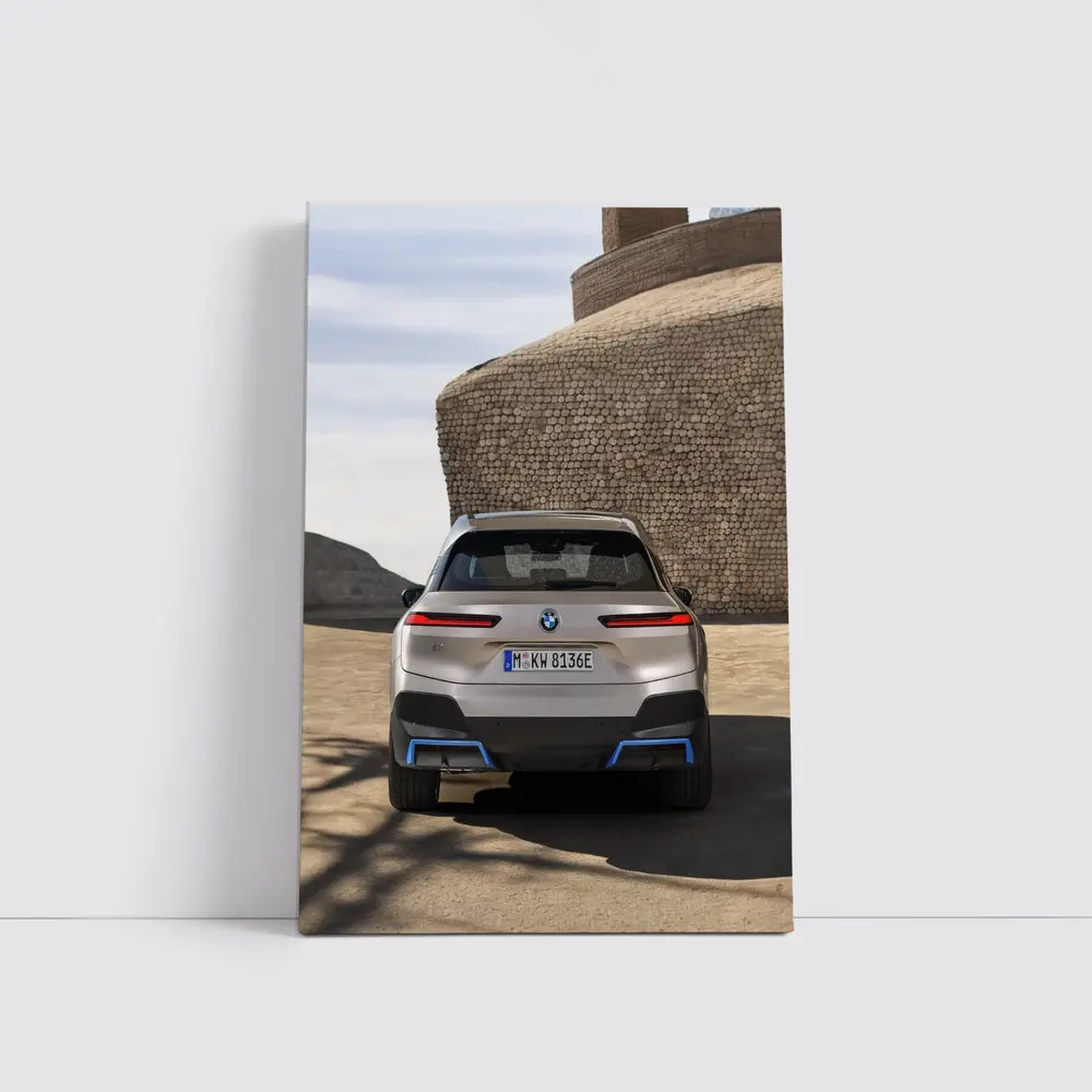 BMW iX Electric SUV Rear Stone Wall – Wall Art
