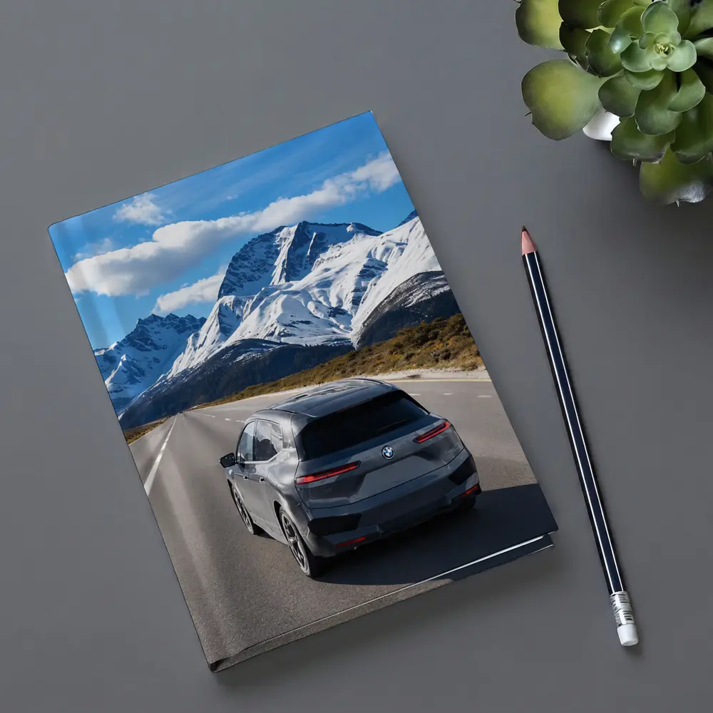 BMW iX SUV on Mountain Road – Notebooks