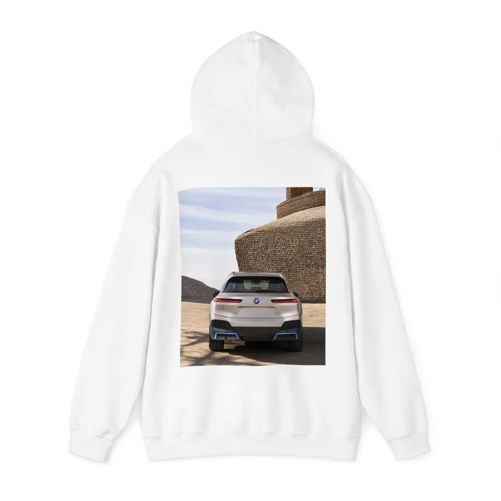 BMW iX Rear View Desert Stone Structure – Hoodies