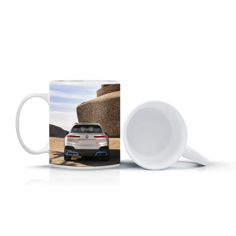 BMW iX Rear View Desert Stone Structure – Mugs