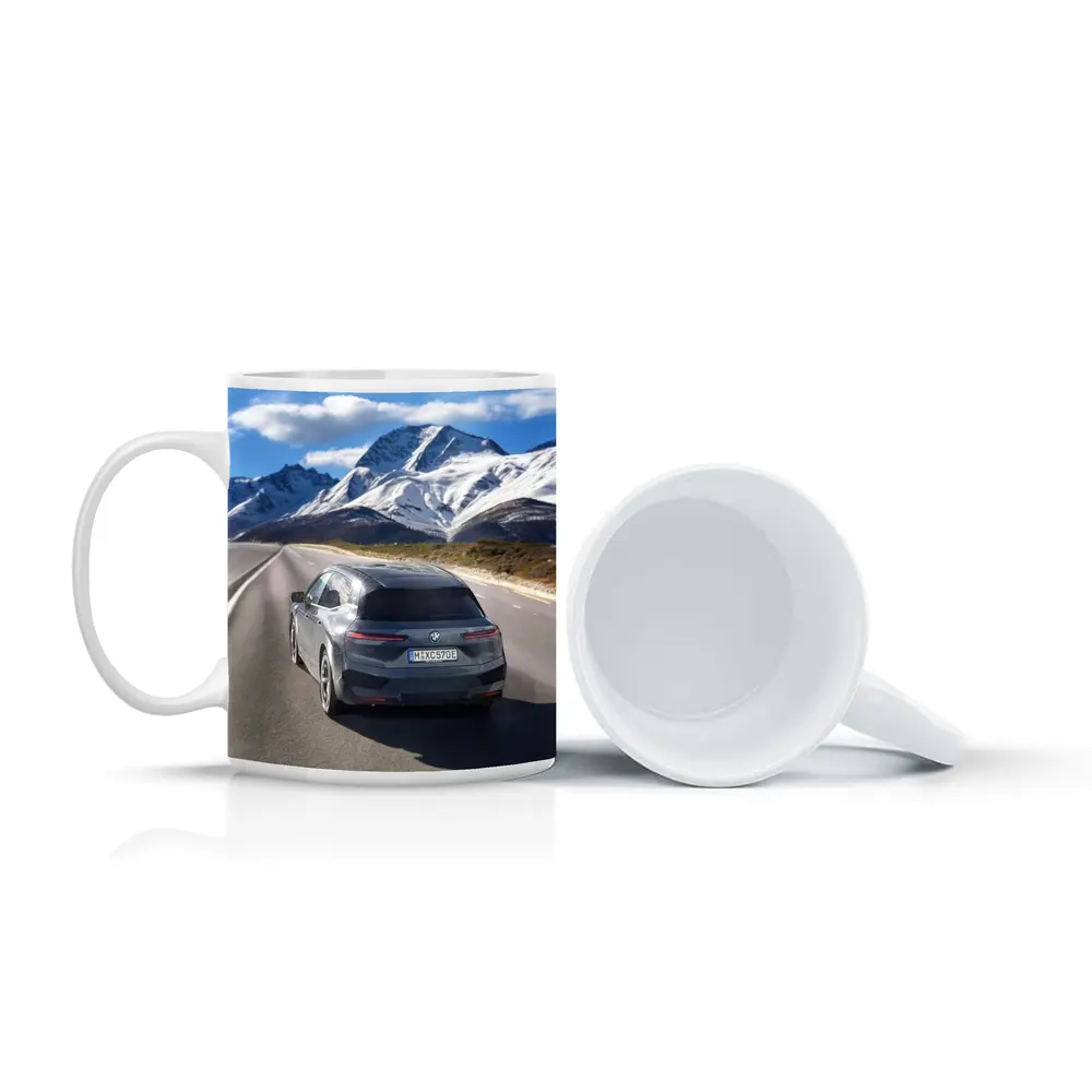 BMW iX Gray on Mountain Highway Road – Mugs