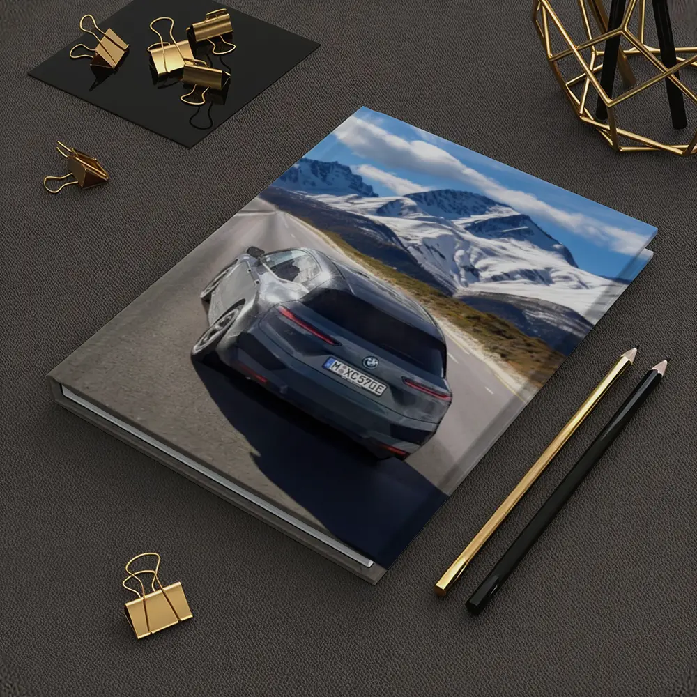 BMW iX Gray on Mountain Highway Road – Notebooks