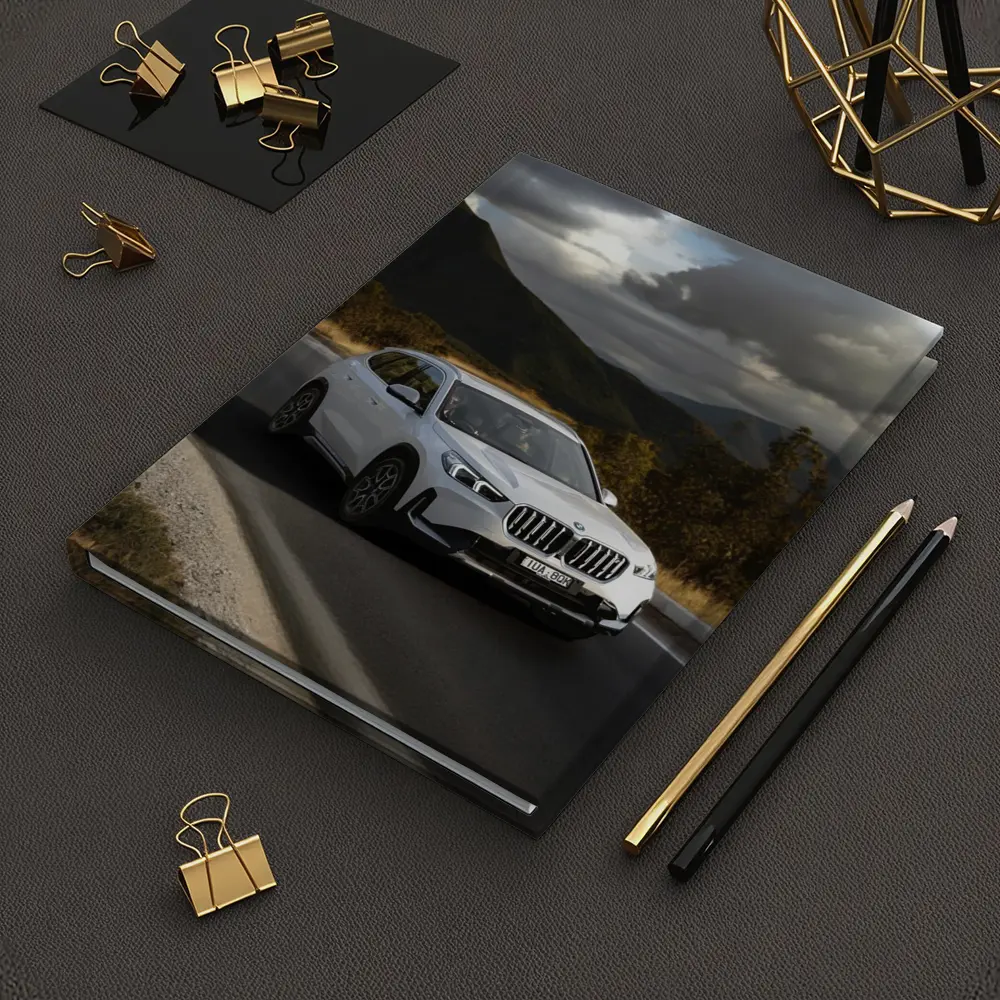BMW X1 White SUV Mountain Road Drive – Notebooks