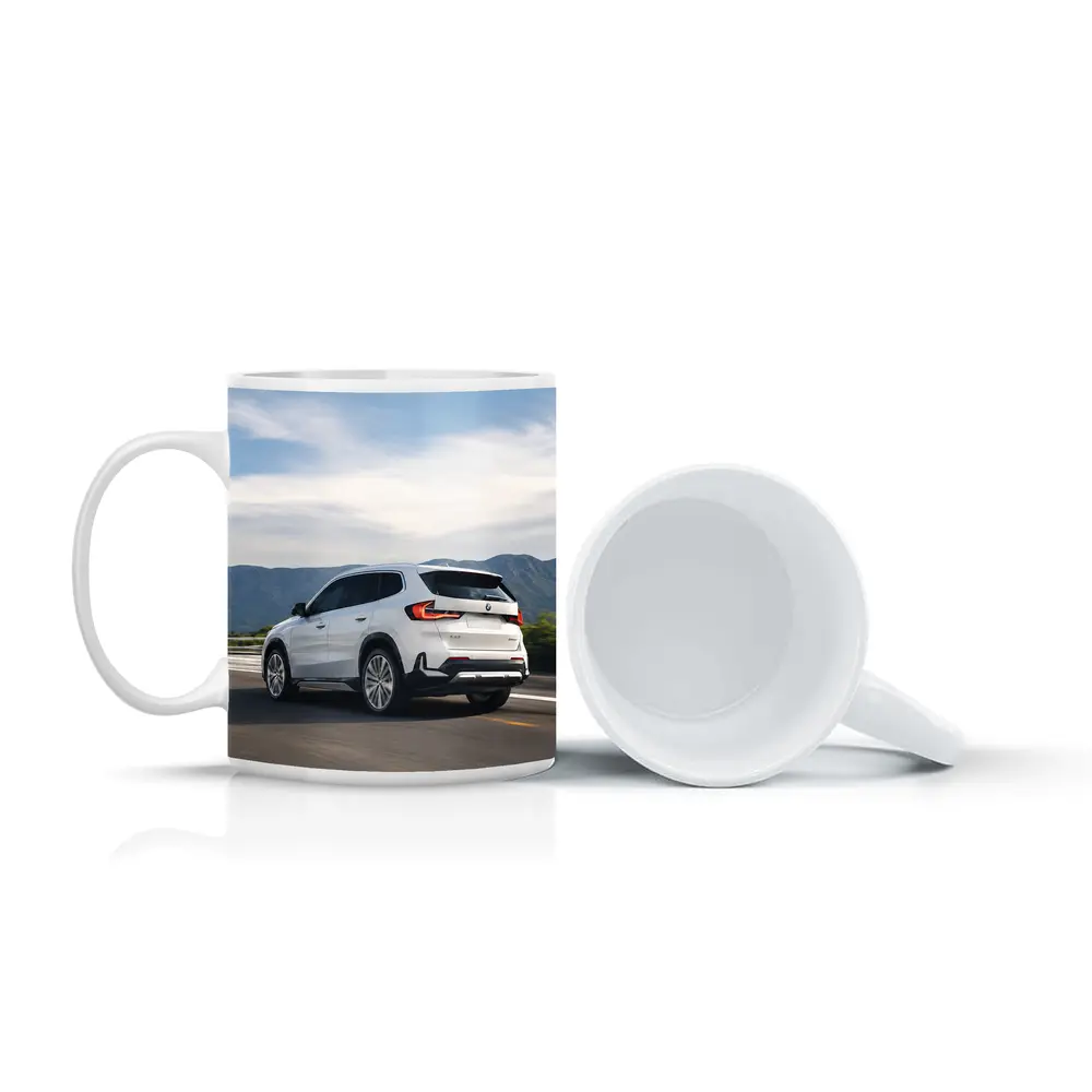 BMW X1 White SUV Mountain Highway Drive – Mugs