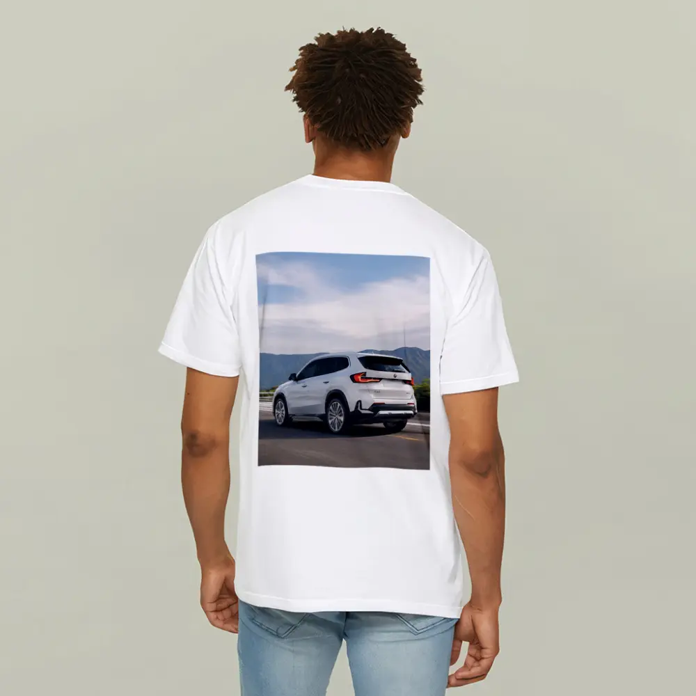 BMW X1 White SUV Mountain Highway Drive – T-Shirts