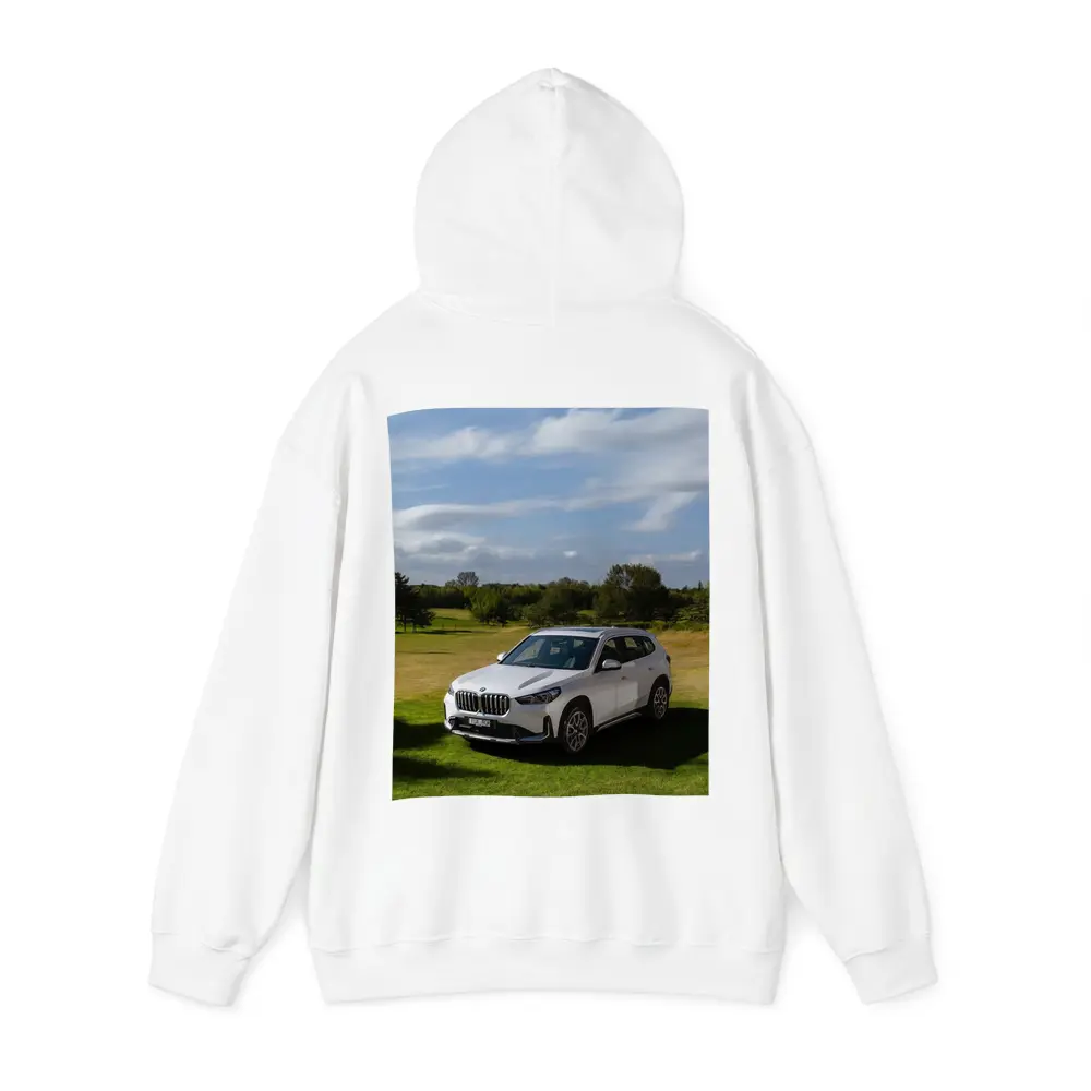 BMW X1 White SUV Green Countryside – Hoodies