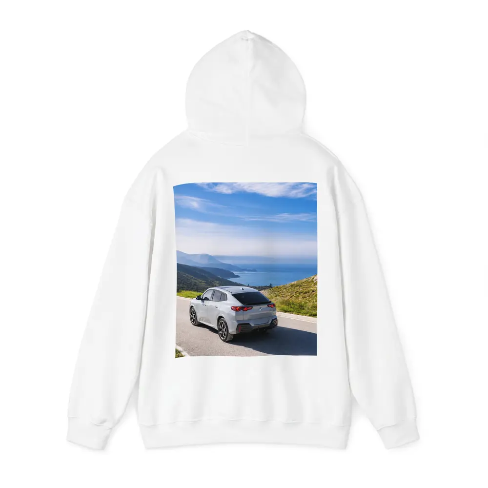 BMW iX2 Grey Rear Coastal Mountain Road – Hoodies
