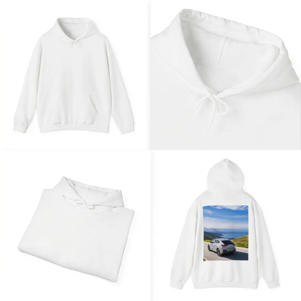 BMW iX2 Grey Rear Coastal Mountain Road – Hoodies