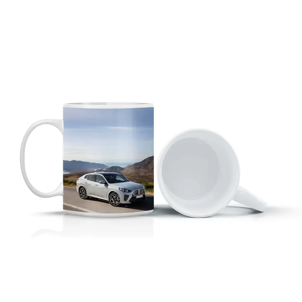 BMW iX2 Silver Coastal Mountain Road – Mugs