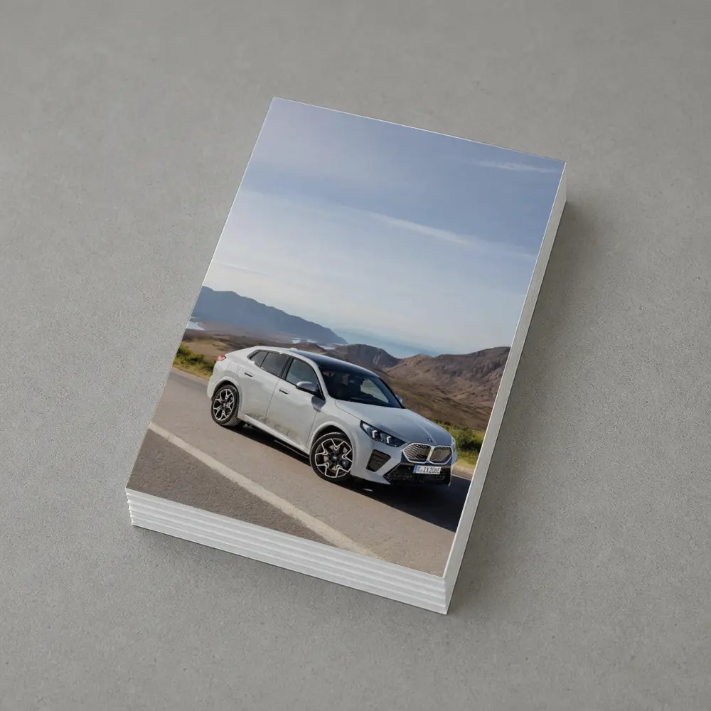 BMW iX2 Silver Coastal Mountain Road – Postcards