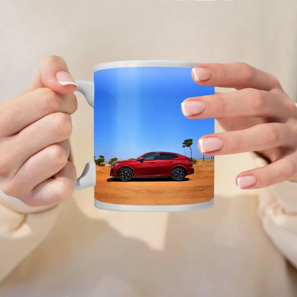 BMW iX2 Red Sandy Desert Blue Sky – Mugs