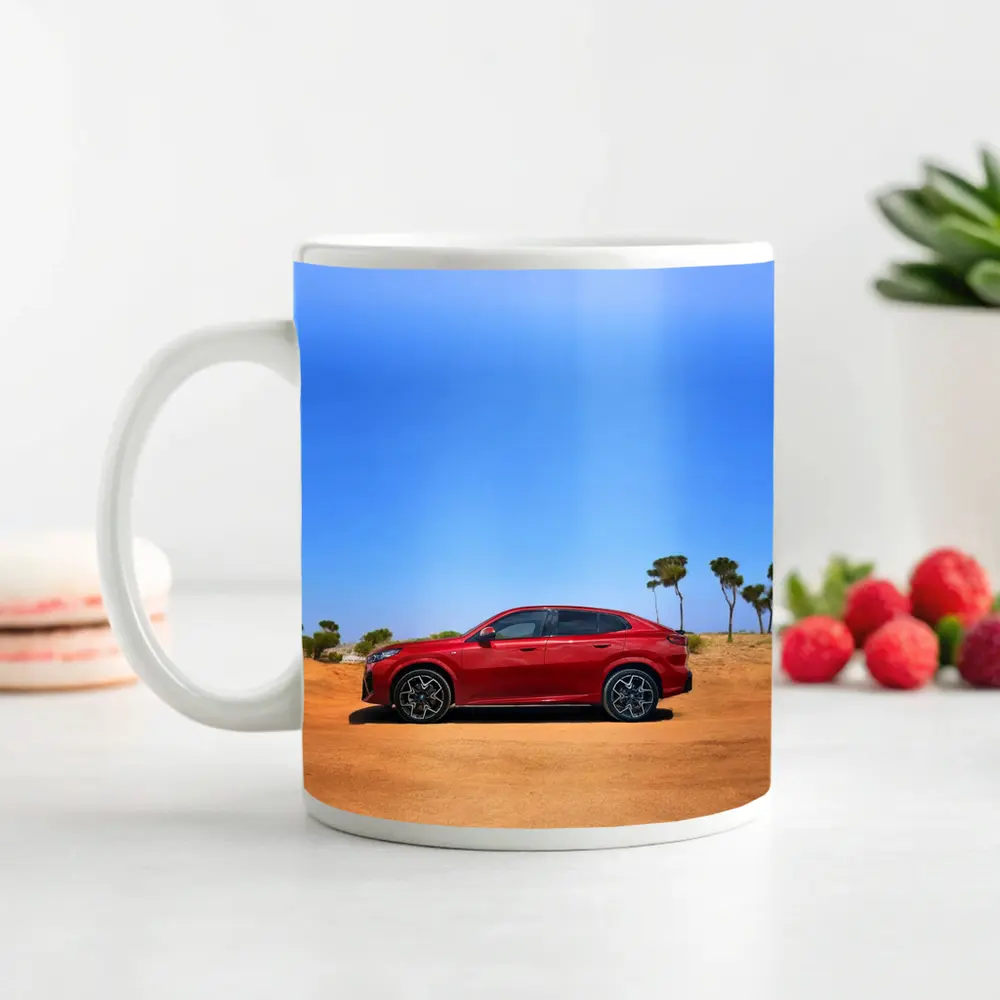 BMW iX2 Red Sandy Desert Blue Sky – Mugs