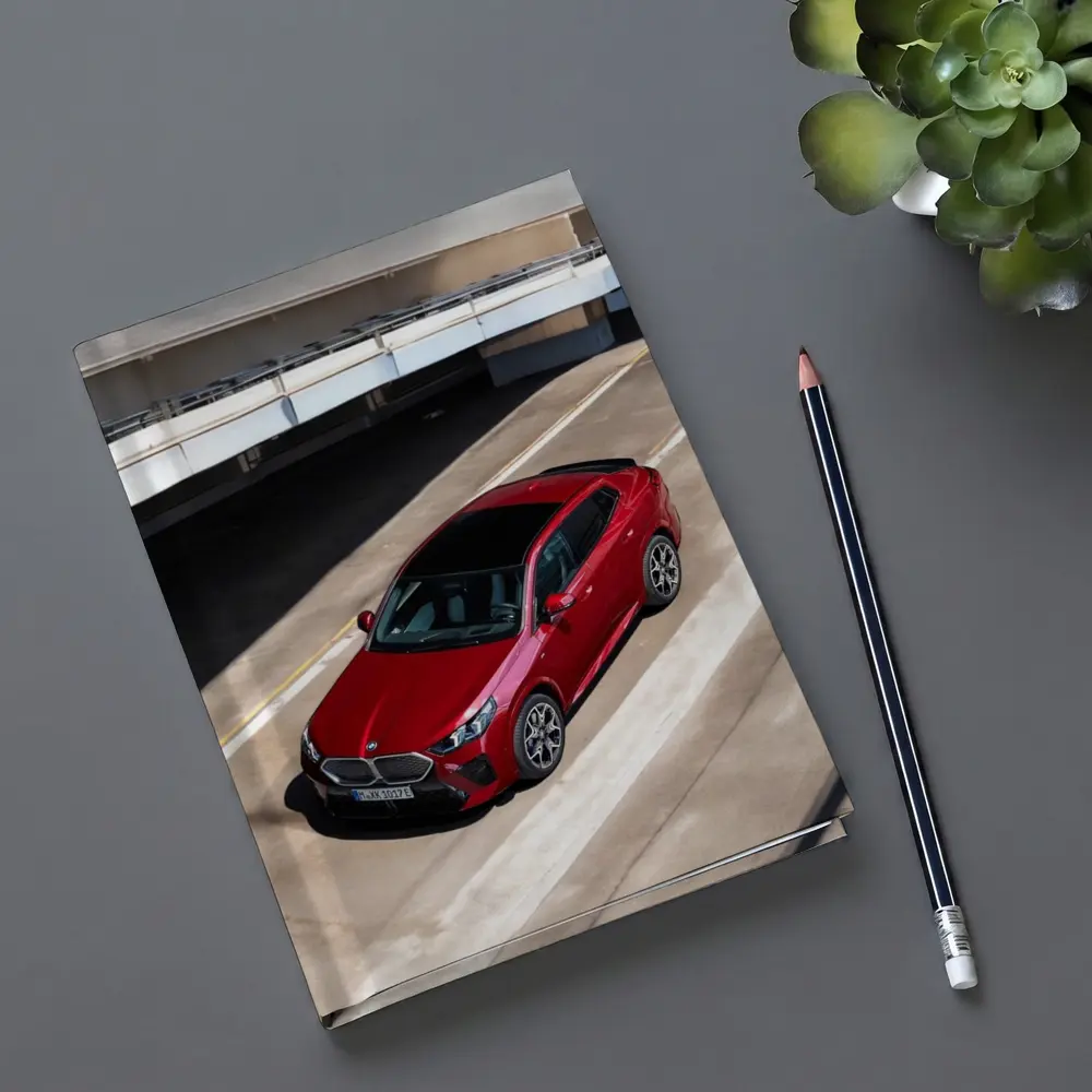 BMW iX2 Red Urban Parking Structure – Notebooks