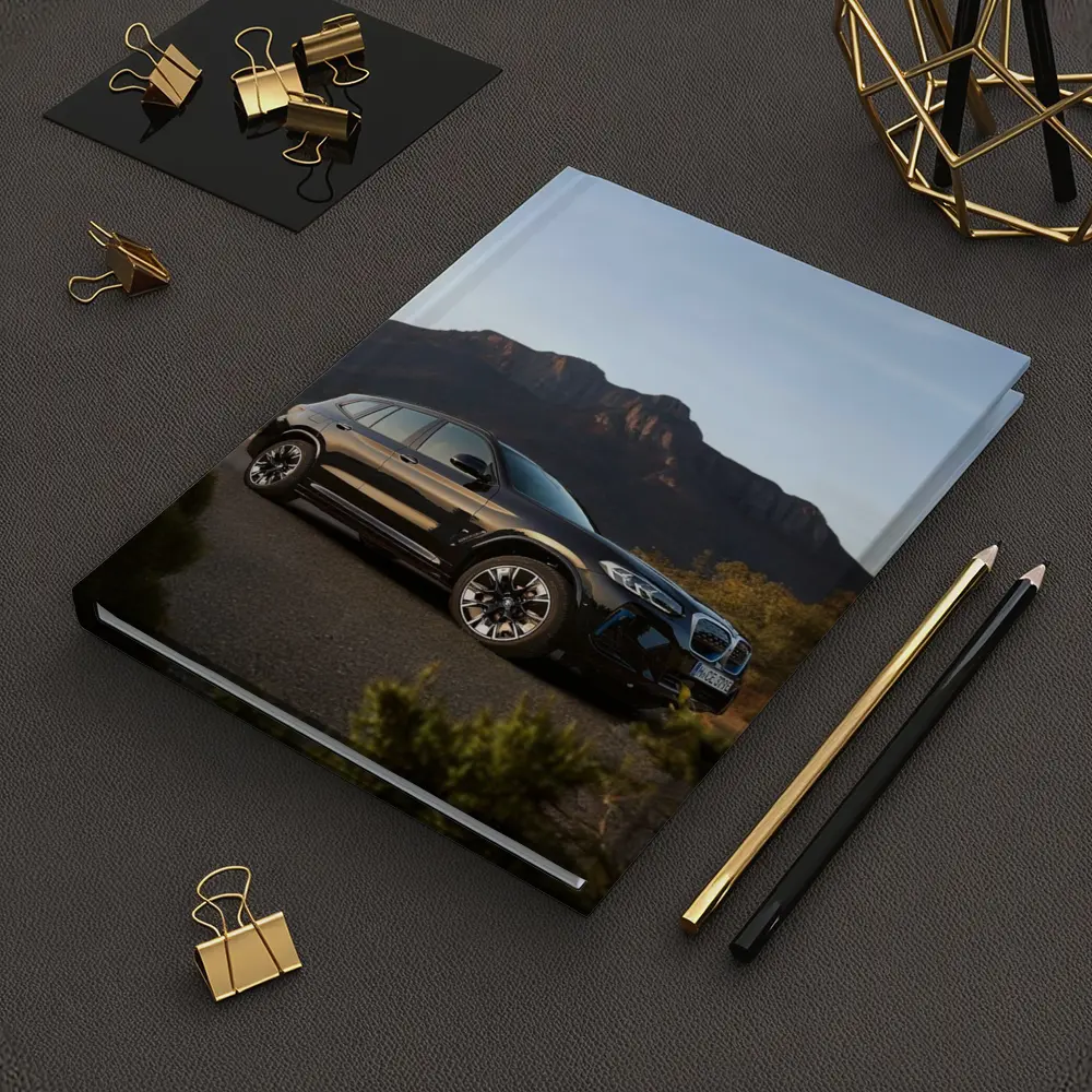 BMW iX3 Black SUV Mountain Backdrop – Notebooks