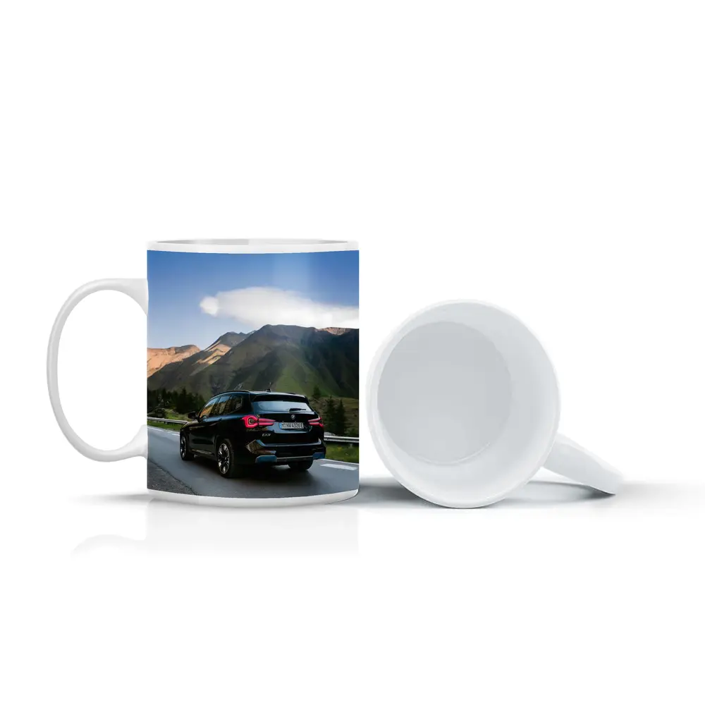 BMW iX3 Black SUV Mountain Road Drive – Mugs
