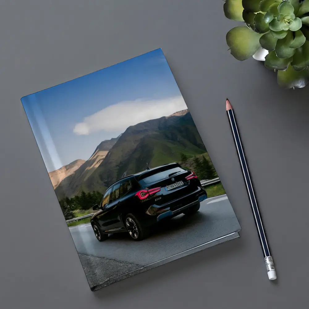 BMW iX3 Black SUV Mountain Road Drive – Notebooks
