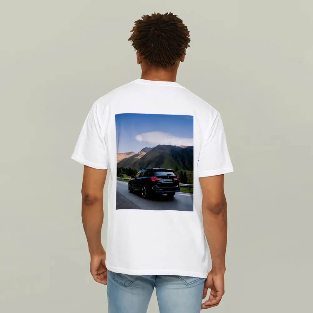BMW iX3 Black SUV Mountain Road Drive – T-Shirts