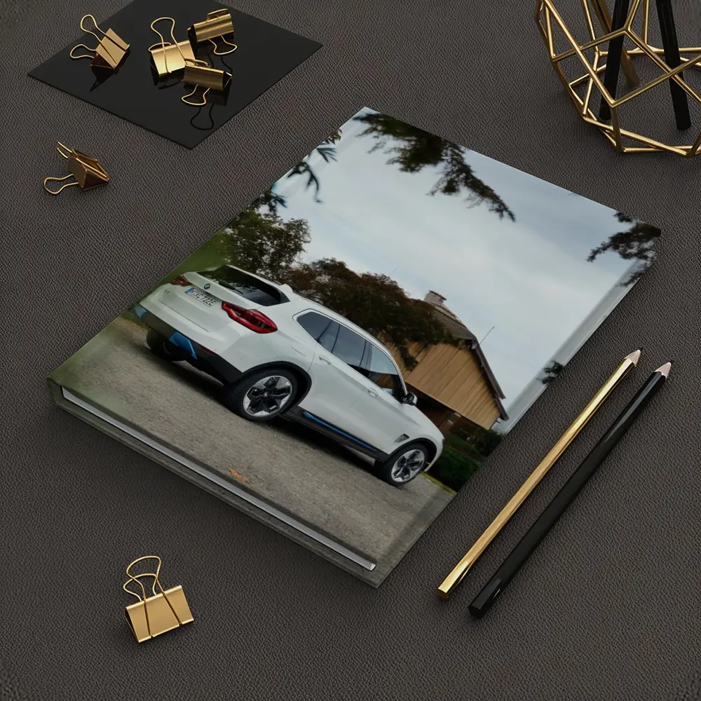 BMW iX3 White SUV Rural Driveway – Notebooks