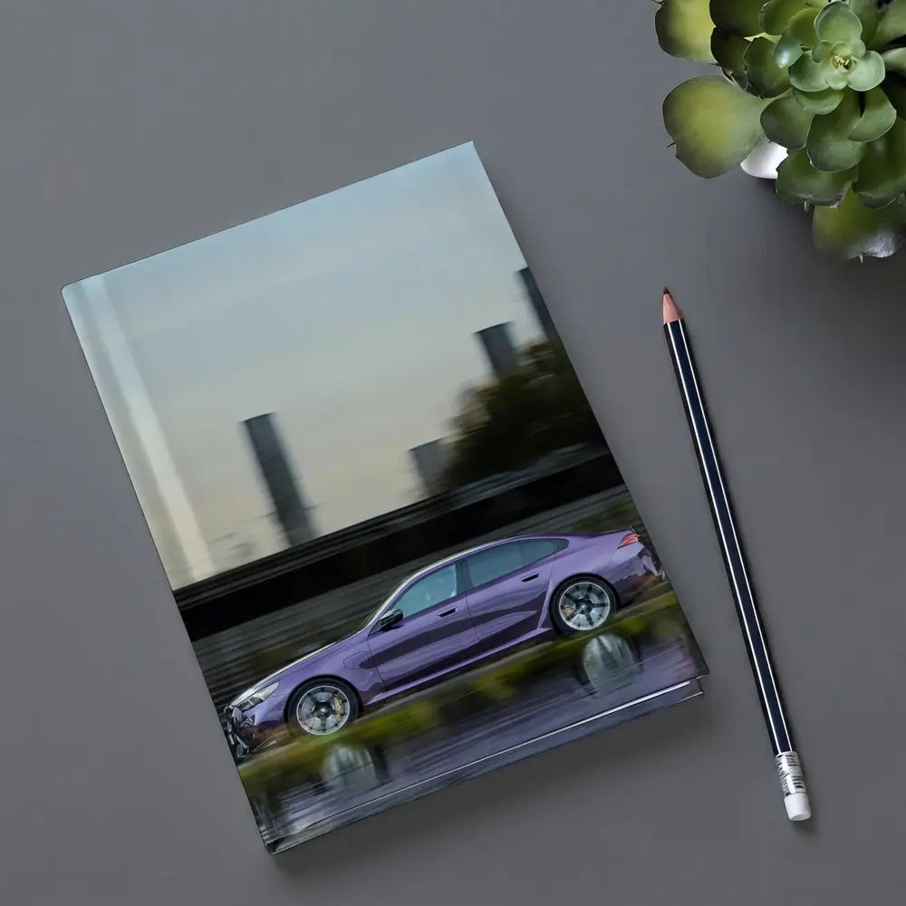 BMW M5 Purple Speeding Through City Streets – Notebooks