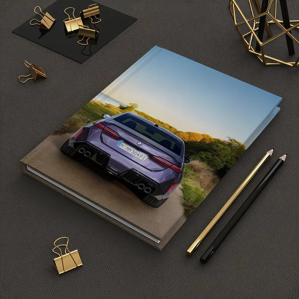 BMW M5 Rear View Coastal Road Sunset – Notebooks