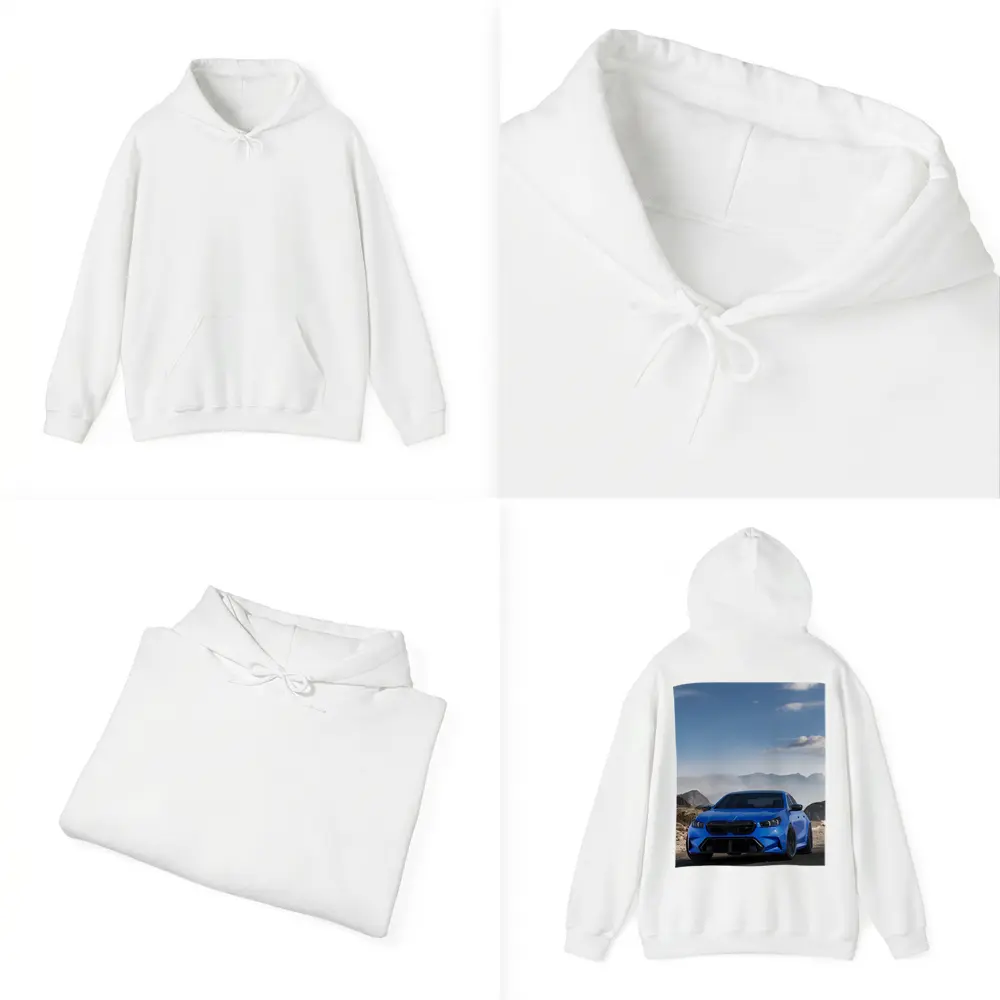 BMW M5 Blue Widebody Mountain Road Art – Hoodies