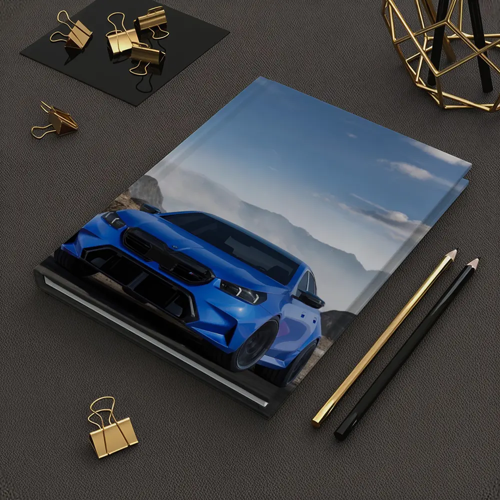 BMW M5 Blue Widebody Mountain Road Art – Notebooks