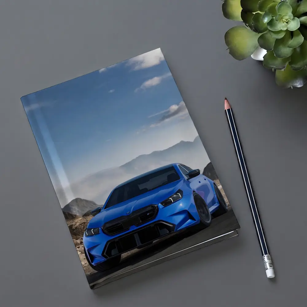 BMW M5 Blue Widebody Mountain Road Art – Notebooks